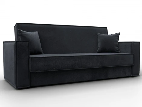 Диван-книжка Куба (ДСП,ЛДСП/Пластик/Велюр/Темно-серый) Лига Диванов 127463