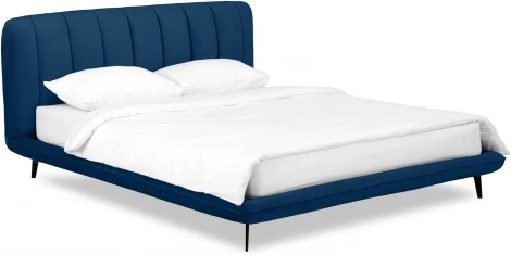 Кровать Amsterdam ОГОГО (арт.564343), (Велюр/Синий)