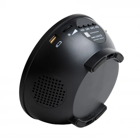 Светодиодный светильник-проектор с Bluetooth. проекция "Звездное небо", встроенный MP3 проигрыватель, 2 колонки, USB разъем. Пульт ДУ (в/к) Volpe ULI-Q333 6W/RGBW BLACK