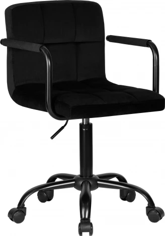 Офисное кресло для персонала DOBRIN TERRY BLACK (черный велюр (MJ9-101)) Dobrin