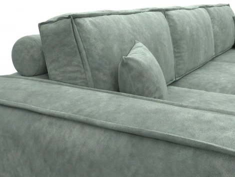 Диван прямой Лига-081 НПБ Лонг (ДСП/Пластик/Велюр/Зеленый) Лига Диванов 130139