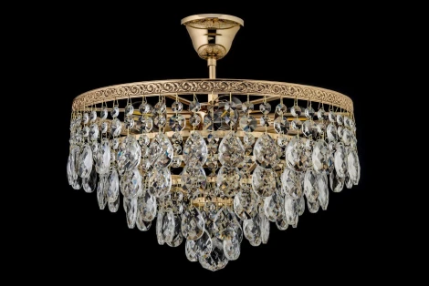 Потолочная люстра на штанге Arti Lampadari Castellana Gold Castellana E 1.3.38.608 G (220V, хрусталь)