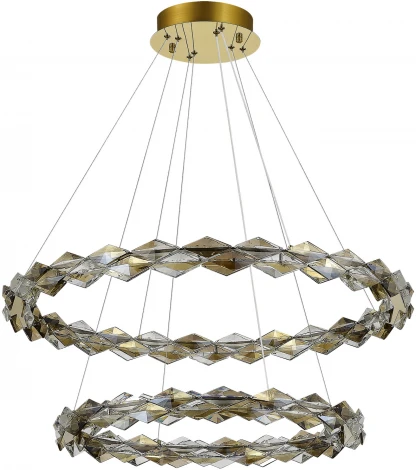 Подвесной светильник ST Luce Diamanta SL6009.203.02 Хром/Прозрачный, Янтарный LED 1*45W 3000K (220V, на тросе)