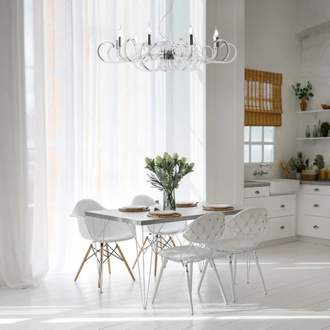 Подвесная люстра Maytoni Atlanta MOD051PL-09TR (220V, на тросе, свеча)