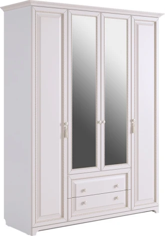 Белла Шкаф 4-створчатый Mebelson (ЛДСП,МДФ,ПВХ/Белый) арт.SMB-18.1651