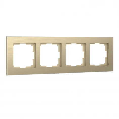 Рамка на 4 поста Aluminium (шампань) Werkel W0041711 (a052315)
