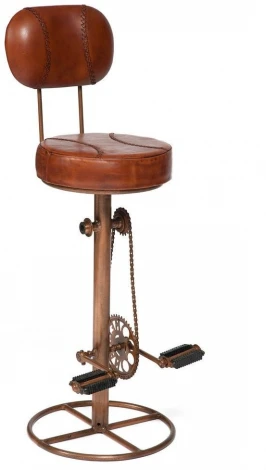 Стул барный Secret De Maison BILL (mod. 14525) коричневый (металл/кожа буйвола)