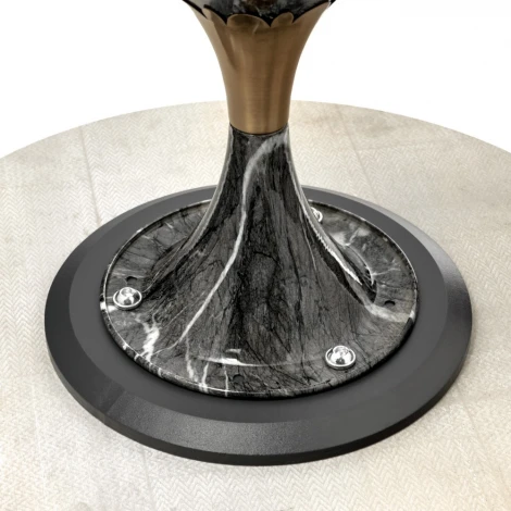 Кофейный столик Stupa диам.40см x 54см, серый мрамор, металл, керамика Bradexhome арт.FR 1034