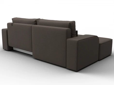 Диван угловой Лига-120 угол левый (ДСП,Брус,Фанера,ЛДС,Рогожка/Коричневый) Лига Диванов 137284L