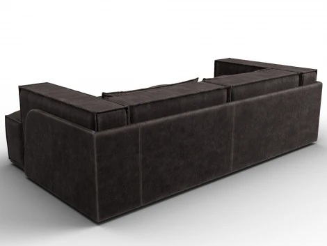 Диван угловой Лига-061 угол правый (ДСП,Брус,Фанера,Велюр/Коричневый) Лига Диванов 131148
