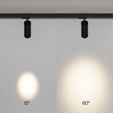 Трековый светильник трехфазный 20W 220V Maytoni Focus Zoom TR198-3-20W2.7K-Z-B (LED, круглые)