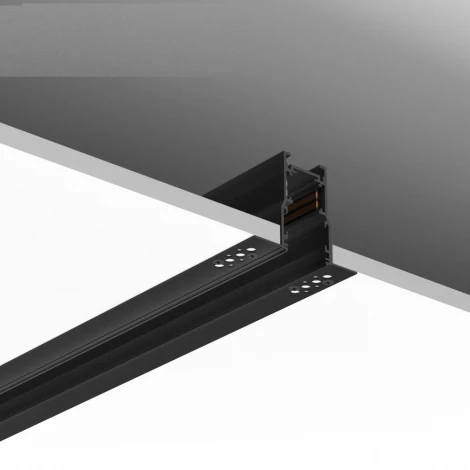 Магнитный шинопровод под гипсокартон встраиваемый под шпаклевку RAUMBERG MG2000Bk (48V)