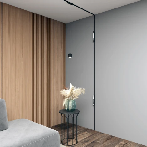 Трековый светильник магнитный 48V Denkirs Air Hang DK5316-BK (LED, шар)