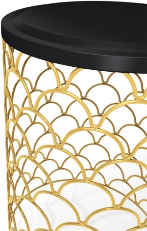 Столик журнальный Sheffilton SHT-CT24-1 золото/черный муар