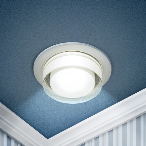 Встраиваемый точечный светильник ЭРА DK107 WH (12V, круглые)