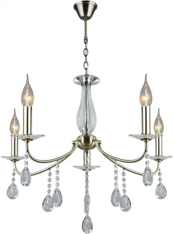 Подвесная люстра Reluce 03953-0.4-05 AB (220V, подвески, на цепи, подсвечник, свеча)