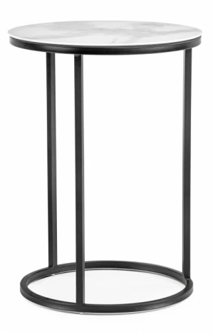 Журнальный столик Woodville Иберис белый мрамор / черный 500011