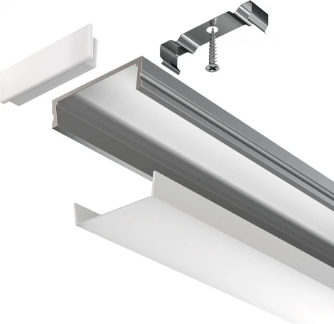 Алюминиевый профиль накладной 23x6 Maytoni Led Strip ALM002S-2M