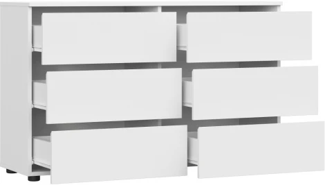 Комод Woodville Валенсия белый текстурный 536232