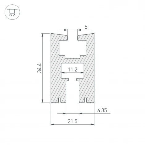 Профиль EX-2000 (Алюминий) 013208 Arlight