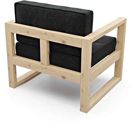 Кресло Arsko Астер сосна черная рогожка