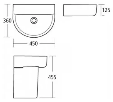 Рукомойник Ideal Standard Connect Arc E796801 45 см