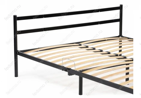 Двуспальная кровать Woodville Фади 160х200 черная 491588