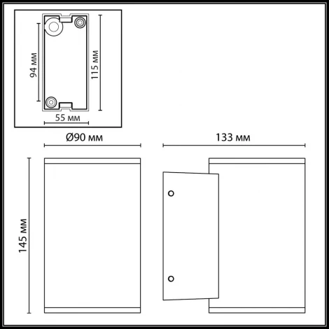 Архитектурная подсветка светодиодная Odeon Light Long 7142/12WL черный/металл IP65 LED 12W 515Лм 60° 3000K 220V (круглые)
