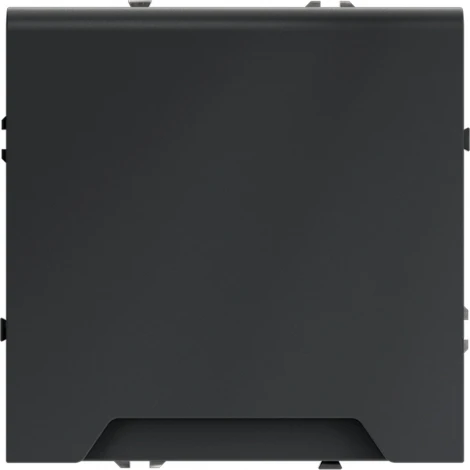 Розетка с заземлением, шторками и крышкой (графит) Voltum S70 VLS040307