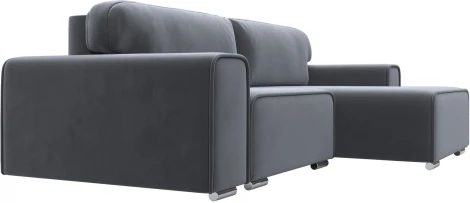 Диван угловой Лига-029 правый угол (Серый/Велюр) Лига Диванов арт.121928
