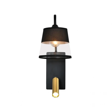 Бра с спотом и выключателем Escada Comfy 598/1A Black/Brass (220V)