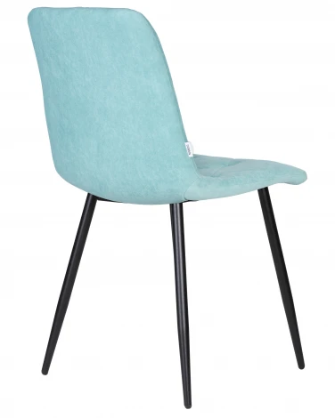 Стул обеденный DOBRIN CHILLY ROMBO (Тиффани Simple 51, основание черное) 006 ROMBO, цвет сиденья тиффани основания черный