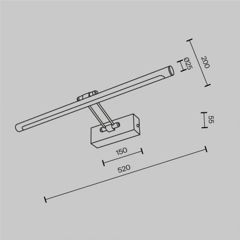 Подсветка для картин светодиодная Maytoni Dazzle MIR267WL-L12CH3K (220V)
