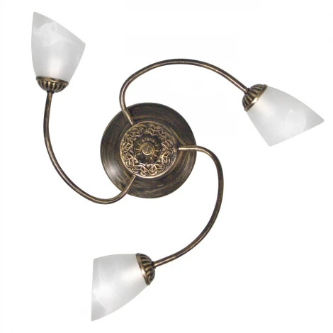 Люстра потолочная Day&Night, 3 плафона, черный с золотом и белым