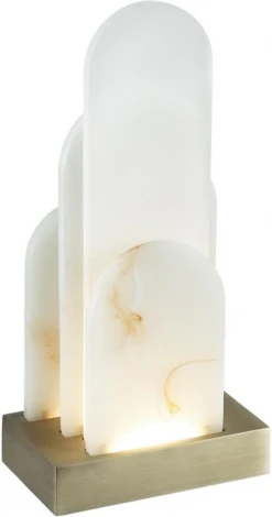 Настольная лампа Odeon Light Foros 5437/12TL бронзовый "брашинг"/металл/смола под алебастр/акрил LED 12W 3000K (220V, выключатель)