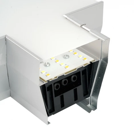 Светильник коннектор 6W 660Lm 3000К-4000К-6400K X-образный с ручным переключением режимов серебро возмож. соедин. в линию Feron AL4036X 51874