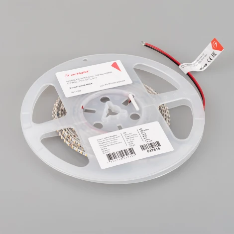 Светодиодная лента MICROLED-M182-4mm 24V Warm3000 (10 W/m, IP20, 2216, 5m) (Arlight, узкая) 037816