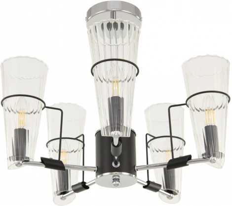 Потолочная люстра на штанге Arte Milano Napoli-328107 328107/5 CR.BK (220V)