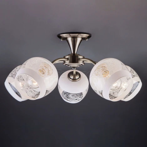 Потолочная люстра Eurosvet Cheryl 30118/5 античная бронза