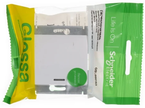 Выключатель встраиваемый одноклавишный с подсветкой (белый) Systeme Electric GSL000163