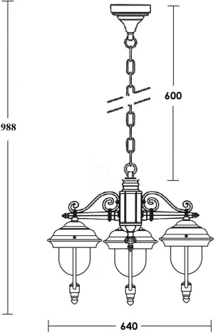 Уличный светильник подвесной Oasis Light MADRID 84370/3 Bl