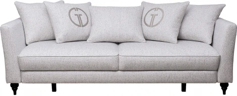 Диван Sorrento(K) 230M трехм.раск c кантом,рогожка св.беж Santo1902-SECRU+Nev83 230*101*86 Garda Decor арт.SORRENTO(K)-230M-3K-Santo1902-SECRU+Nev83