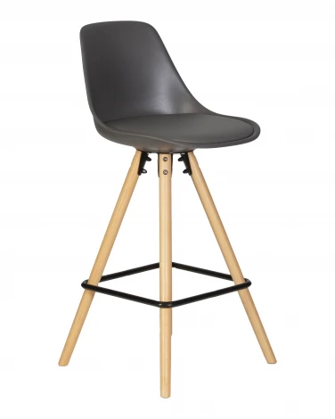 Набор 2 шт стул полубарный DOBRIN RONNI (ножки светлый бук, тёмно-серый (GR-04))