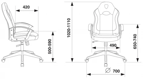 Кресло игровое Zombie 11 черный текстиль/эко.кожа крестовина пластик