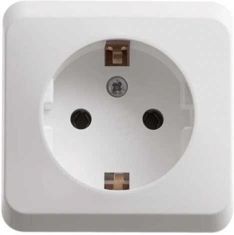 Розетка накладная с заземлением (белый) Systeme Electric Этюд PA16-003B