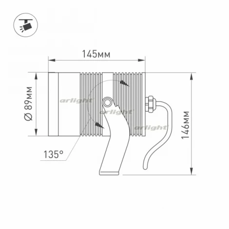 Прожектор уличный Arlight ALT-RAY 026448 (LED, 220V, IP67)