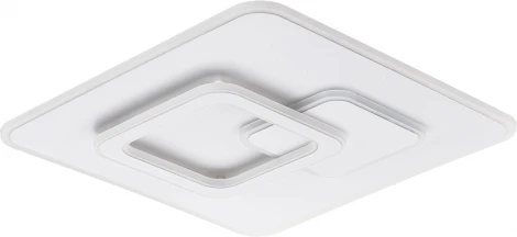 Потолочный светодиодный светильник Escada Rung 10295/3LED 80Вт, металл/акрил, белый (регулировка яркости, 220V, пульт управления)