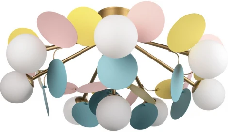 Потолочная люстра Loft It Matisse 10008/8C Mult (для детской, 220V, шарики, для девочки)