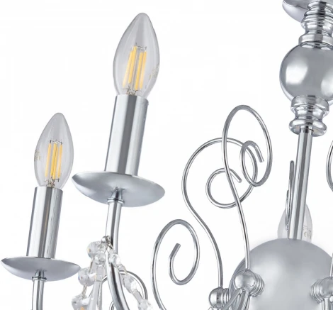 Подвесная люстра Arte Milano AM345620 345620/6 CR (220V, подвески, на цепи, подсвечник, свеча)