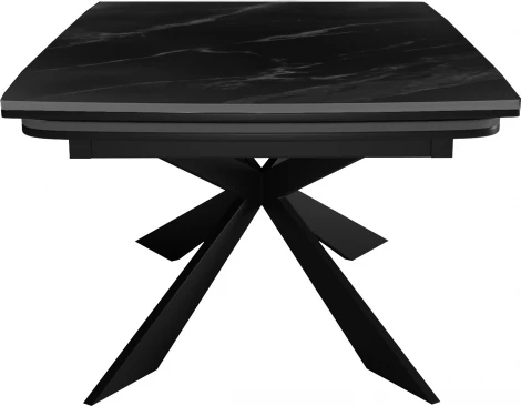 Стол DikLine KM160 мрамор С45 (керамика черная/опоры черные) арт.00-00071868